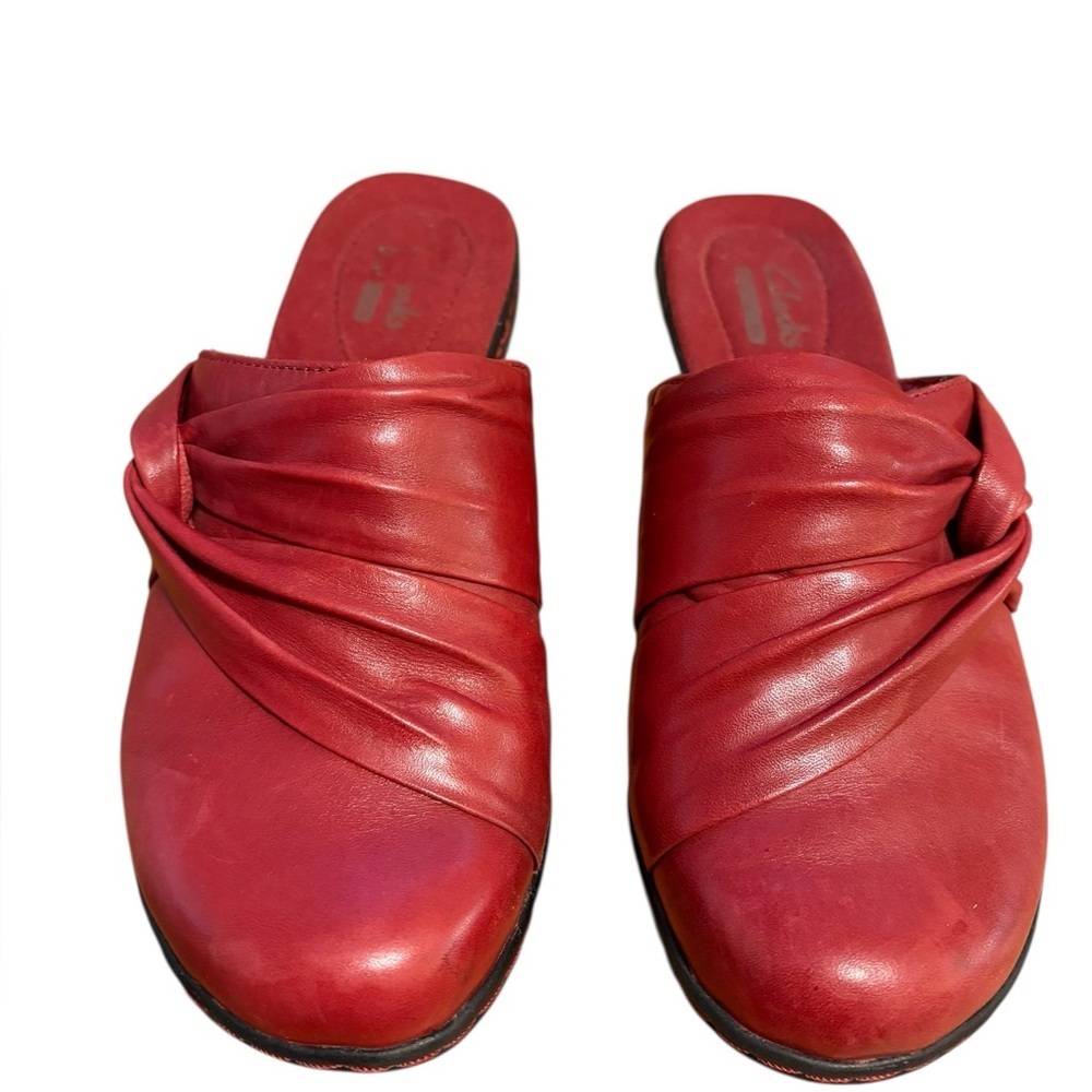 Clarks Collection Leisa Deina Mules, Size 6.5M, Brownish Red